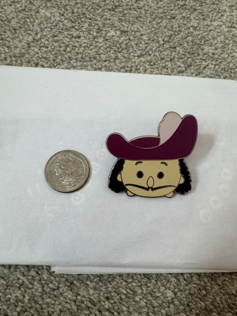 Disney Pink Pirate Hat Tsum Tsum Enamel Pin